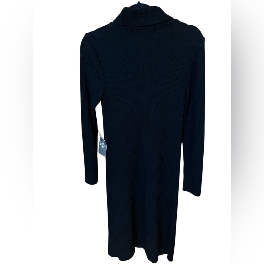 Amanda Charles Black Turtle Neck Sweater Dress NWT - Picture 2 of 8
